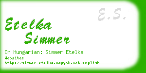 etelka simmer business card